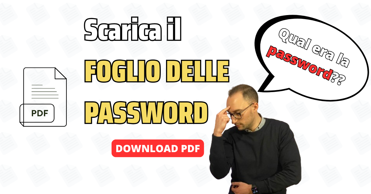 Foglio delle Password ProSchool APS